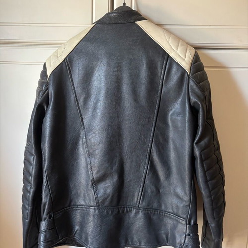 Leather motorcycle jacket vintage unisex small/medium like new