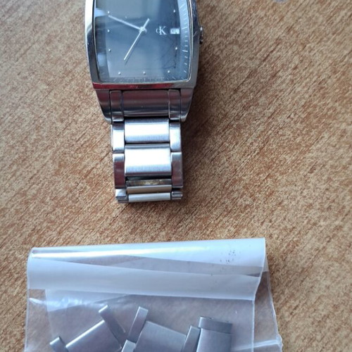 Calvin Klein men's watch like new, silver with bracelet