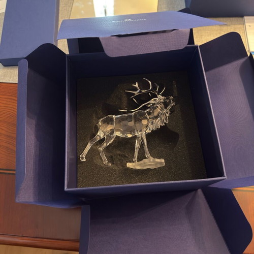Swarovski Crystal Stag figurine like new