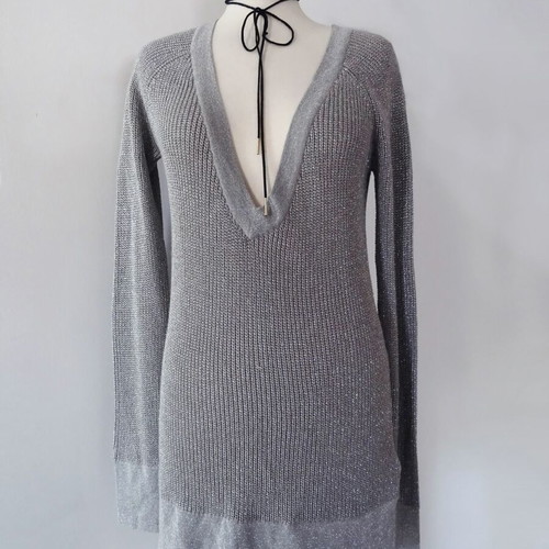 Bershka knitted dress sweater grey new, size L