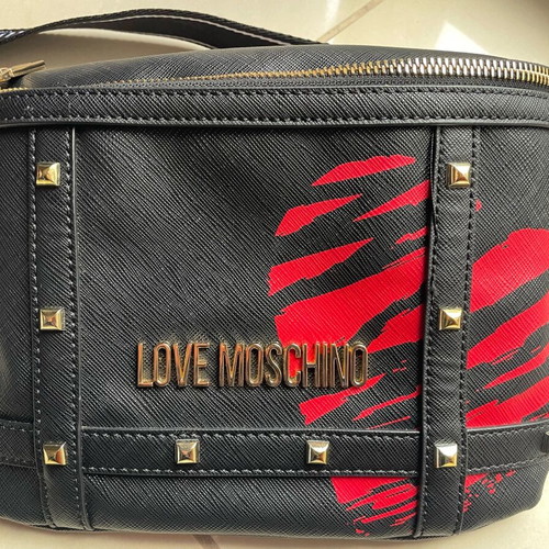 Love Moschino waist bag new, black and red