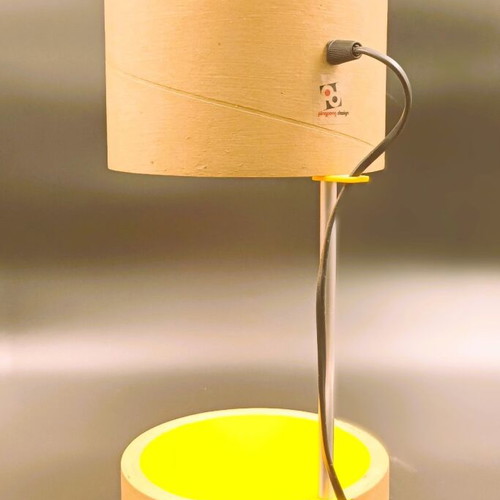 Table lamp made of recycled materials and plexiglas limited edition new