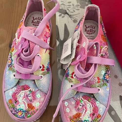 Lelli Kelly canvas sneakers with unicorn girl size 33 new, multicolor