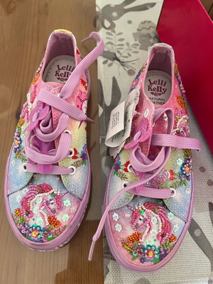 Lelli Kelly canvas sneakers with unicorn girl size 33 new, multicolor