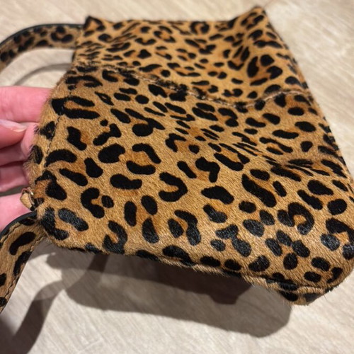 Leopard Zara handbag like new, leather
