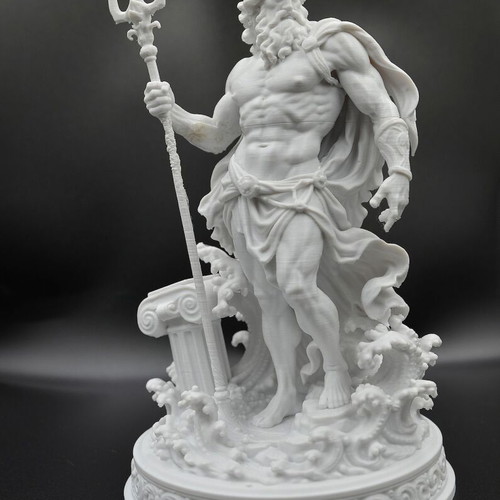 Poseidon 3D printed statue new, premium PLA