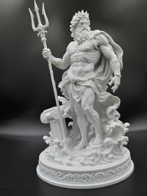 Poseidon 3D printed statue new, premium PLA