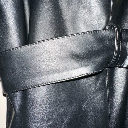 Dolce Domenica black leatherette salopette size M like new