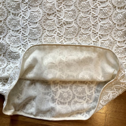 Zara lace blouse Large like new, off-white