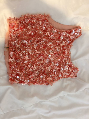 Lace and Beads tank top size S used, pink