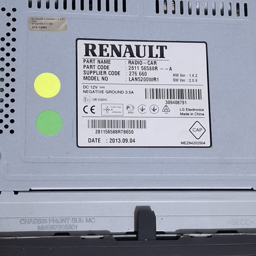 Renault Media Nav factory GPS radio with screen new