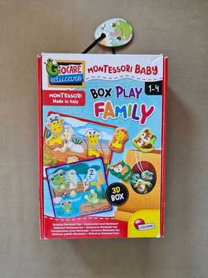 Lisciani Montessori Baby Box Play Family educational toy like new