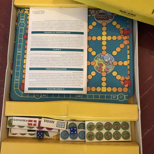 Vintage board game EIRHNH KAI AFOPLISMOS used