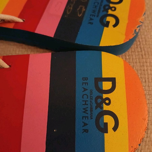 D&G Beach colorful children's flip-flops new size 33-34