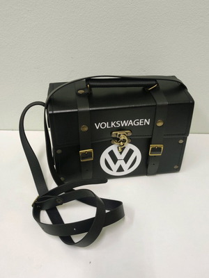 Volkswagen style box handbag new, adjustable strap, black