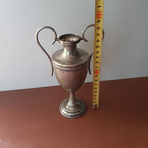 Victorian style amphora used, decorative trophy cup
