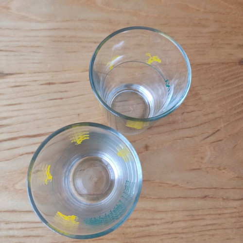 Malamatina glasses like new, set of 2 pieces