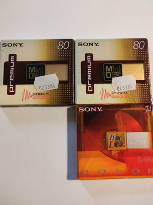 Sony Minidisc πακέτο 3 σφραγισμένα, 2 Premium 80 και 1 Color 74
