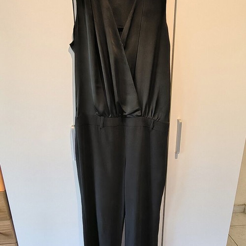 Access Fashion black satin crepe jumpsuit, size L-XL