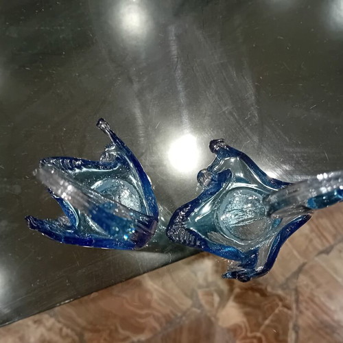 Murano glass swans vintage set of 2, like new