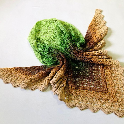 Knitted Vesna scarf new multicolor handmade