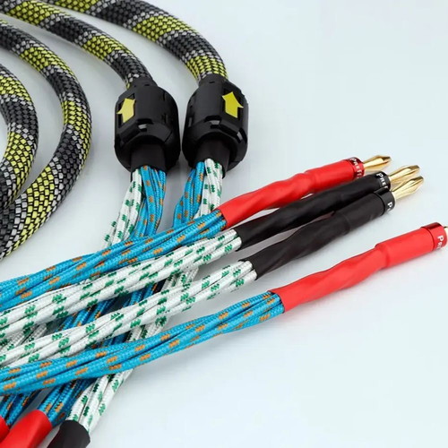 Hi-Fi audio speaker OFC cable 2x6.3mm 2x3m with gold-plated banana connectors