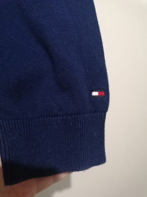 Tommy Hilfiger cotton sweater used, blue check, size L