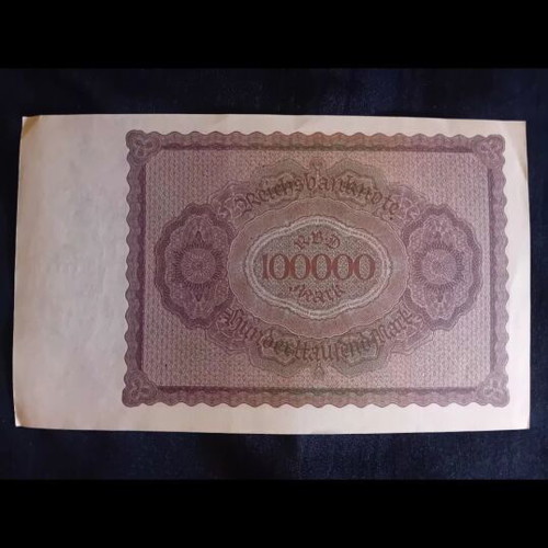 German banknote 100000 Mark 1923 used, collectible condition