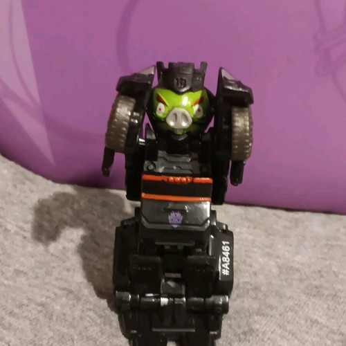 Angry Birds Transformers Telepods Soundwave Pig figure used Hasbro