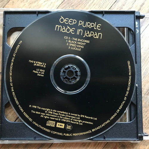 2cd: Deep Purple - Made in Japan (without back cover)