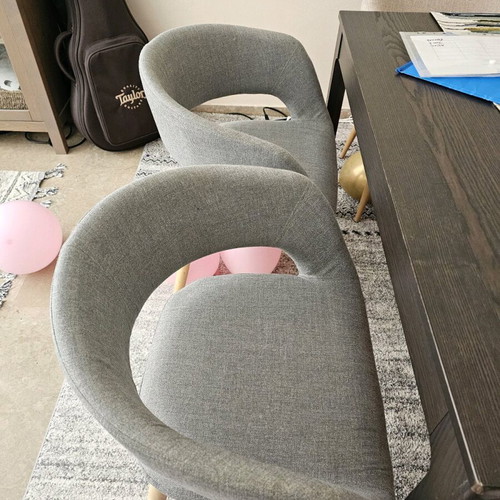 John Lewis Grace dining chairs grey, 2 items like new