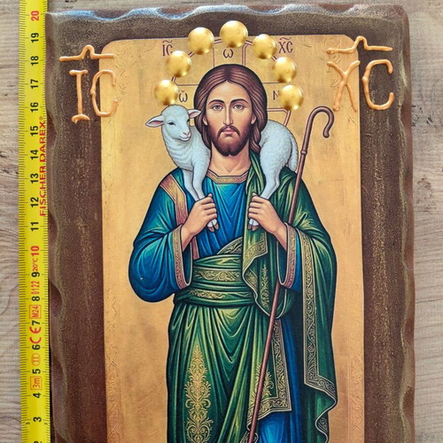 Christ the Shepherd icon new 19.5×14.5 cm