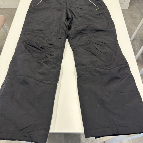 Etirel unisex ski pants, black, size Large, zipper pocket