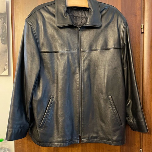 Leather jacket unused xl black