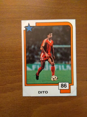 Panini Soccer Superstars 1988 Card No86 Dito used