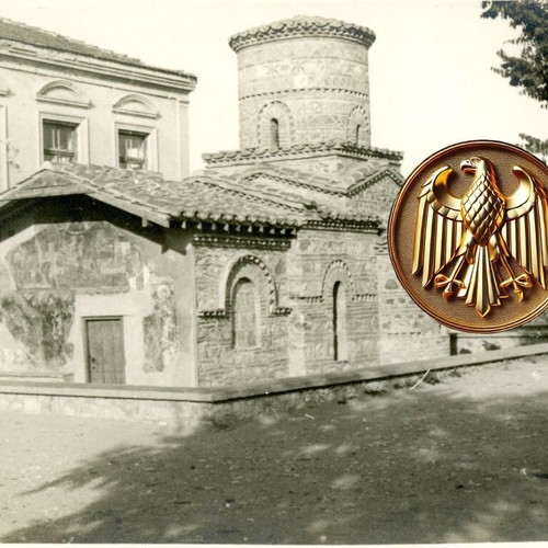 Postcard Byzantine Church of Panagia Koumpelidiki and Gymnasium of Kastoria new