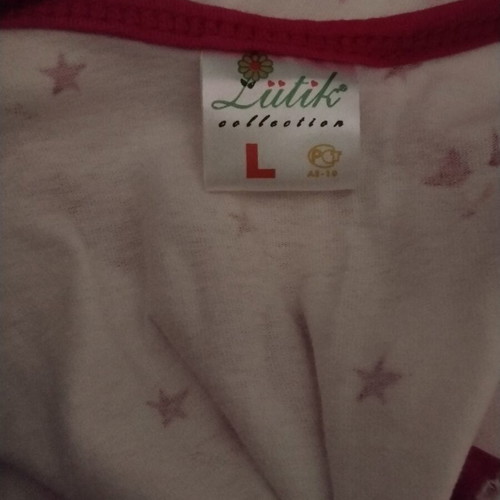 Cotton nightgown with flowers and lace size L like new