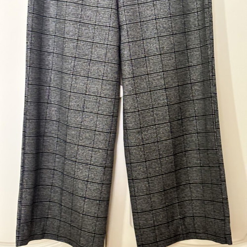 Toi&Moi checked gray wide leg pants new