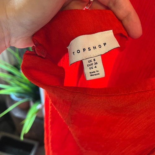 Red backless dress Small new Topshop