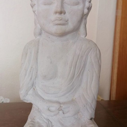 Handmade Buddha sculpture made of plaster 30cm new