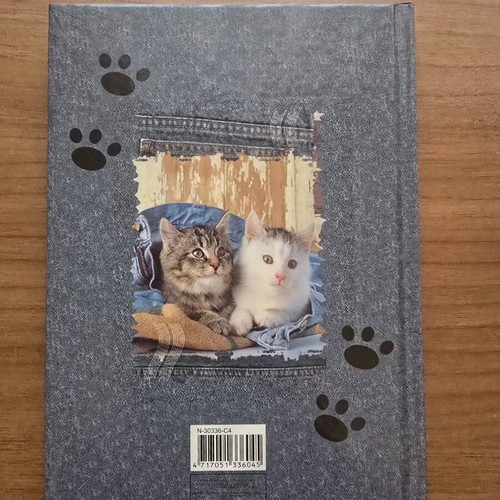 Notebook with kittens like new, hardcover 18x12.7
