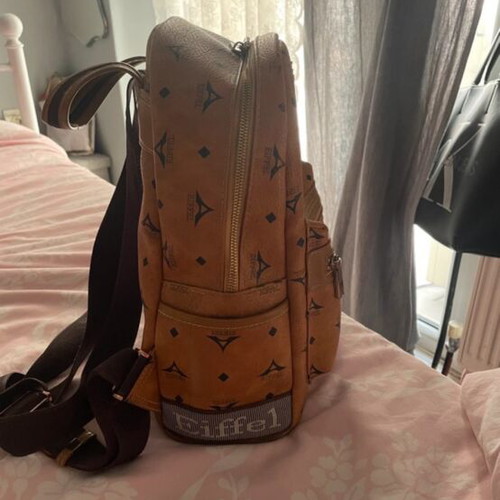 Le tour Eiffel backpack bag used, brown and orange
