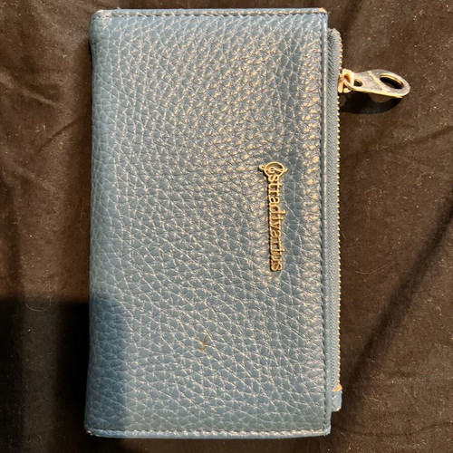 Stradivarius wallet used, dark blue