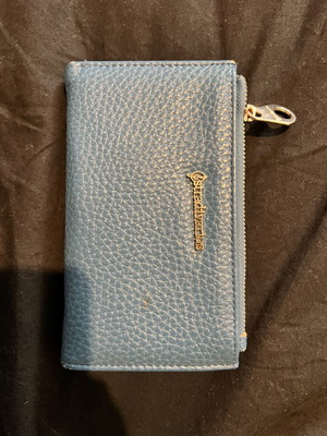 Stradivarius wallet used, dark blue