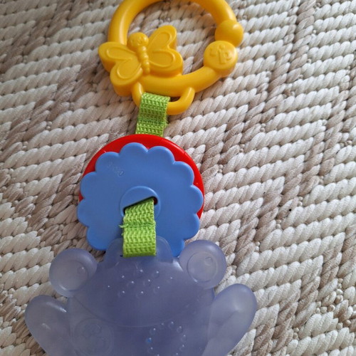 Teething lion for babies used