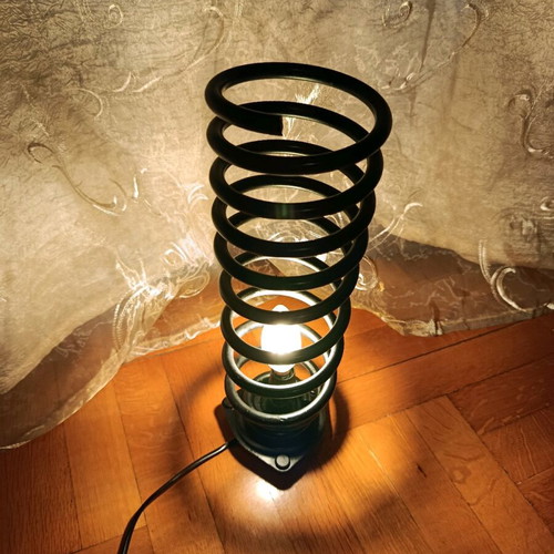 Handmade table lamp made of steel made to order