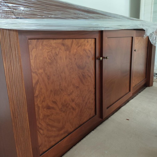 Solid wood dining buffet like new, warm brown finish
