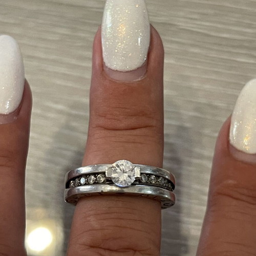 Silver 925 rotating ring used, size 54