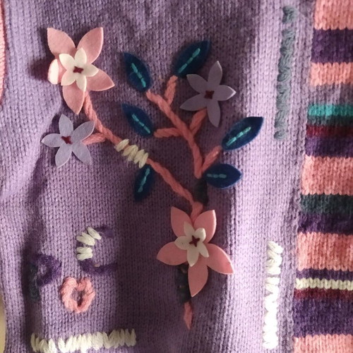 Pierre Cardin sweater for girl 12 months like new, pink and purple
