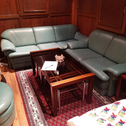 Living Room Furniture Set made of Italian leather, custom order